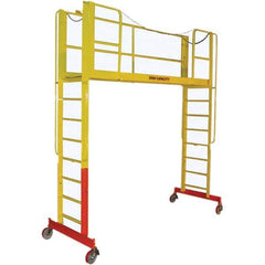 TRI-ARC - Rolling & Wall Mounted Ladders & Platforms Type: Double Entry Work Platform Style: Adjustable Height - Exact Tooling