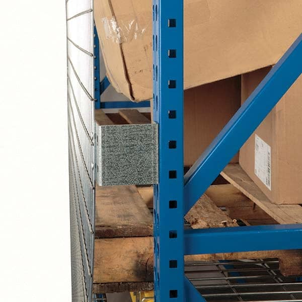 Folding Guard - Temporary Structure Parts & Accessories Type: Offset Bracket for Qwik Fence Pallet Rack Backing Width (Inch): 6 - Exact Tooling