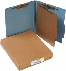 ACCO - 11 x 8 1/2", Letter Size, Sky Blue, File Folders with Top Tab - Right of Center Tab Cut Location - Exact Tooling