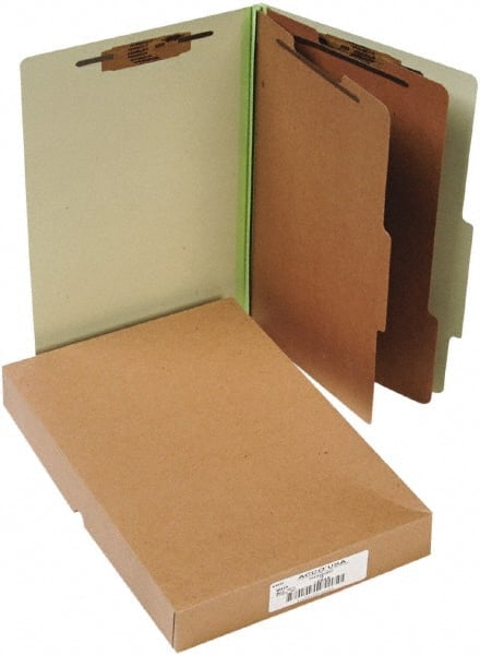 ACCO - 14 x 8 1/2", Legal, Leaf Green, File Folders with Top Tab - Right of Center Tab Cut Location - Exact Tooling
