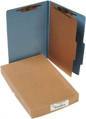 ACCO - 14 x 8 1/2", Legal, Sky Blue, File Folders with Top Tab - Right of Center Tab Cut Location - Exact Tooling