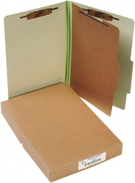 ACCO - 14 x 8 1/2", Legal, Leaf Green, File Folders with Top Tab - Right of Center Tab Cut Location - Exact Tooling