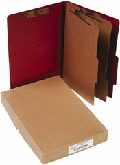 ACCO - 14 x 8 1/2", Legal, Earth Red, File Folders with Top Tab - Right of Center Tab Cut Location - Exact Tooling