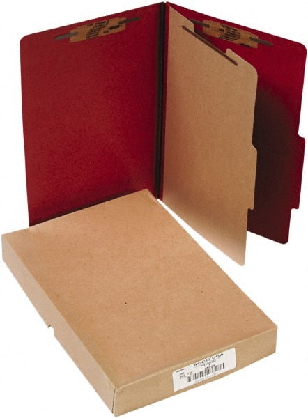 ACCO - 14 x 8 1/2", Legal, Earth Red, File Folders with Top Tab - Right of Center Tab Cut Location - Exact Tooling