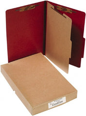 ACCO - 14 x 8 1/2", Legal, Earth Red, File Folders with Top Tab - Right of Center Tab Cut Location - Exact Tooling