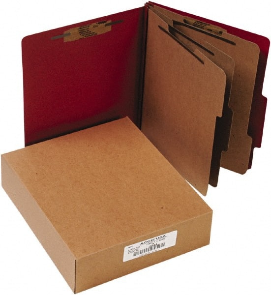 ACCO - 11 x 8 1/2", Letter Size, Earth Red, File Folders with Top Tab - Right of Center Tab Cut Location - Exact Tooling