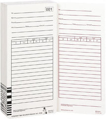 Acroprint Time Recorder - 9/10" High x 3-2/5" Wide Weekly Time Cards - White, Use with Acroprint Model ES1000 - Exact Tooling