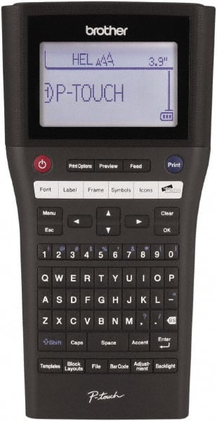 Brother - Handheld Electronic Labeling Tool - 4.8" Wide x 9.7" Long - Exact Tooling