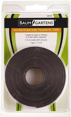 Baum/Gartens - 120" Long x 1/2" Wide x 1/8" Thick Flexible Magnetic Strip - Adhesive Back, Black - Exact Tooling