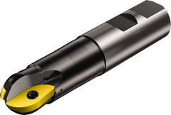 Sandvik Coromant - 32mm Cut Diam, 28.6mm Max Depth of Cut, 32mm Shank Diam, 131mm OAL, Indexable Ball Nose End Mill - 50mm Head Length, Weldon Flat Shank, R216.. B Toolholder, R216-32 06 Insert - Exact Tooling