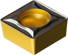 Sandvik Coromant - SCMT32.52 UR Grade 4335 Carbide Turning Insert - TiCN/AI2O3/TiN Finish, 90° Square, 3/8" Inscr Circle, 5/32" Thick, 1/32" Corner Radius - Exact Tooling