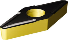 Sandvik Coromant - VBMT21.5 UF Grade 4335 Carbide Turning Insert - TiCN/AI2O3/TiN Finish, 35° Diamond, 1/4" Inscr Circle, 3/32" Thick, 0.2mm Corner Radius - Exact Tooling