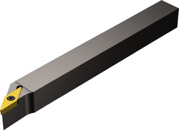 Sandvik Coromant - SVJB, Right Hand Cut, -3° Lead Angle, 12mm Shank Height x 12mm Shank Width, Neutral Rake Indexable Turning Toolholder - 125mm OAL, VBMT 11 03 04 Insert Compatibility, Series CoroTurn 107 - Exact Tooling