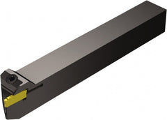 Sandvik Coromant - 17.02mm Max Depth, 1.85mm to 2.39mm Width, External Left Hand Indexable Grooving/Cutoff Toolholder - Exact Tooling