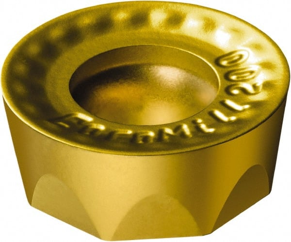 Sandvik Coromant - RCKT190600 KH Grade 1020 Carbide Milling Insert - TiAlN Finish, 1/4" Thick, 3/4" Inscribed Circle, 3/8" Corner Radius - Exact Tooling