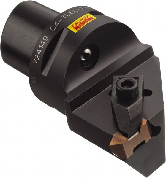 Sandvik Coromant - Cx-TLEL Insert, 2.559" Head Length, Modular Grooving Blade Holder Head - Right Hand Cut, System Size C6, Through Coolant, Series Top Lok - Exact Tooling