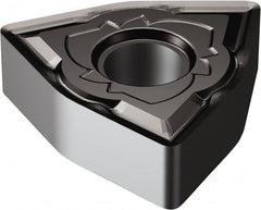 Sandvik Coromant - WNMG432 SM Grade 1105 Carbide Turning Insert - TiAlN Finish, 80° Trigon, 1/2" Inscr Circle, 3/16" Thick, 1/32" Corner Radius - Exact Tooling