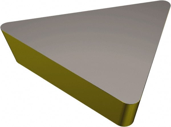 Sandvik Coromant - TPU222 PUN Grade 3225 Carbide Turning Insert - TiCN/Al2O3 Finish, 60° Triangle, 1/4" Inscr Circle, 1/8" Thick, 1/32" Corner Radius - Exact Tooling