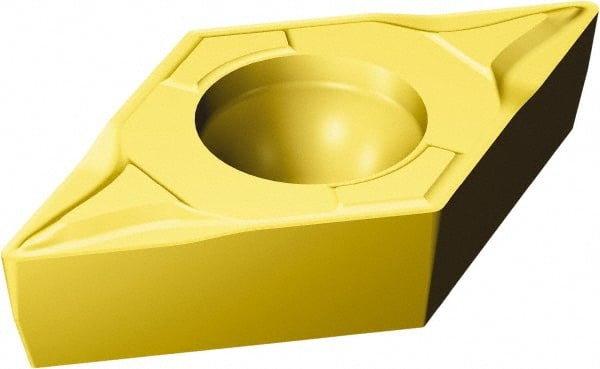 Sandvik Coromant - DCMT21.51 KF Grade 3005 Carbide Turning Insert - TiCN/Al2O3/TiN Finish, 55° Diamond, 1/4" Inscr Circle, 3/32" Thick, 1/64" Corner Radius - Exact Tooling