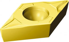 Sandvik Coromant - DCMT21.51 KF Grade 3005 Carbide Turning Insert - TiCN/Al2O3/TiN Finish, 55° Diamond, 1/4" Inscr Circle, 3/32" Thick, 1/64" Corner Radius - Exact Tooling