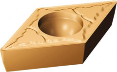 Sandvik Coromant - DPMT21.52 MM Grade 1125 Carbide Turning Insert - TiAlN/AlCr2O3 Finish, 55° Diamond, 1/4" Inscr Circle, 3/32" Thick, 1/32" Corner Radius - Exact Tooling