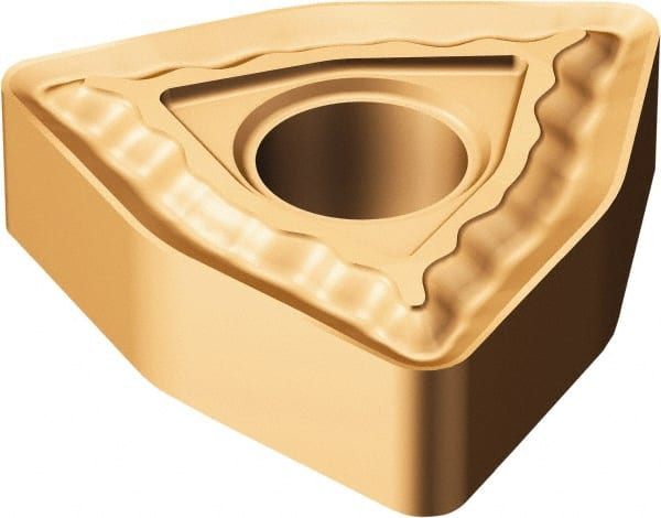Sandvik Coromant - WNMG433 QM Grade 1115 Carbide Turning Insert - TiAlN/AlCr2O3 Finish, 80° Trigon, 1/2" Inscr Circle, 3/16" Thick, 3/64" Corner Radius - Exact Tooling
