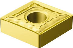 Sandvik Coromant - CNMG431 QM Grade 235 Carbide Turning Insert - TiCN/TiN Finish, 80° Diamond, 1/2" Inscr Circle, 3/16" Thick, 1/64" Corner Radius - Exact Tooling