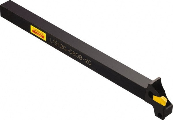 Sandvik Coromant - 32mm Max Depth, 3.96mm to 6mm Width, External Left Hand Indexable Grooving/Cutoff Toolholder - Exact Tooling