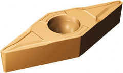 Sandvik Coromant - VCMT221 MF Grade 1125 Carbide Turning Insert - TiAlN/AlCr2O3 Finish, 35° Diamond, 1/4" Inscr Circle, 1/8" Thick, 1/64" Corner Radius - Exact Tooling