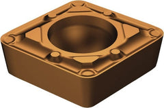 Sandvik Coromant - CCMT21.51 WF Grade 1125 Carbide Turning Insert - TiAlN/AlCr2O3 Finish, 80° Diamond, 1/4" Inscr Circle, 3/32" Thick, 1/64" Corner Radius - Exact Tooling