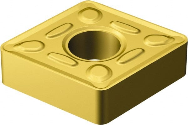 Sandvik Coromant - CNMG643 HM Grade 2025 Carbide Turning Insert - TiCN/AI2O3/TiN Finish, 80° Diamond, 3/4" Inscr Circle, 1/4" Thick, 3/64" Corner Radius - Exact Tooling