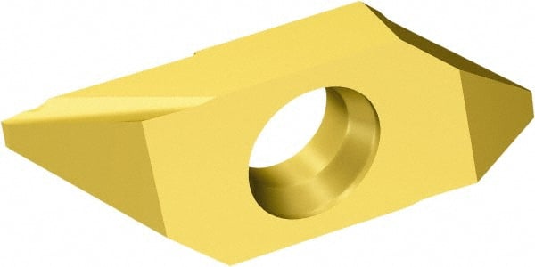 Sandvik Coromant - MAB3R Grade 1025 Carbide Turning Insert - TiAlN/TiN Finish, 0mm Inscr Circle, 1/8" Thick, 0.03mm Corner Radius - Exact Tooling