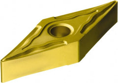 Sandvik Coromant - VNMG331 MF Grade 235 Carbide Turning Insert - TiCN/TiN Finish, 35° Diamond, 3/8" Inscr Circle, 3/16" Thick, 1/64" Corner Radius - Exact Tooling