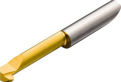 Sandvik Coromant - 2.45mm Groove Width, 5.2mm Min Hole Diam, 15mm Max Hole Depth, Turning Grooving Tool - 15mm Projection, 36.25mm OAL, 0.2mm Radius, Solid Carbide, TiAlN/TiN Finish - Exact Tooling