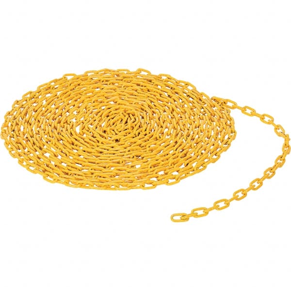 Vestil - Barrier Rope & Chain Type: Bollard; Chain Color: Yellow - Exact Tooling