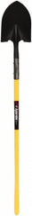 SEYMOUR-MIDWEST - 12" High x 8-3/4" Wide Round Steel Shovel - 48" Long Polymer Straight Handle, Front Turned - Exact Tooling
