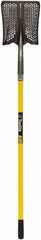 SEYMOUR-MIDWEST - 11-1/2" High x 9" Wide Square Steel Shovel - 48" Long Fiberglass Straight Handle, Front Turned - Exact Tooling