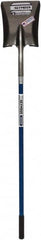 SEYMOUR-MIDWEST - 11-1/2" High x 9" Wide Square Steel Shovel - 46" Long Fiberglass Straight Handle, Front Turned - Exact Tooling