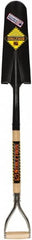 SEYMOUR-MIDWEST - 16" High x 8-7/8" Wide Round Steel Spade - 30" Long Wood D-Grip Handle, Front Turned - Exact Tooling