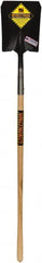 SEYMOUR-MIDWEST - 11-1/2" High x 9" Wide Square Steel Shovel - 48" Long Wood Straight Handle, Front Turned - Exact Tooling