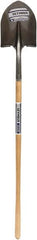 SEYMOUR-MIDWEST - 12" High x 8-3/4" Wide Round Steel Shovel - 48" Long Wood Straight Handle, Front Turned - Exact Tooling