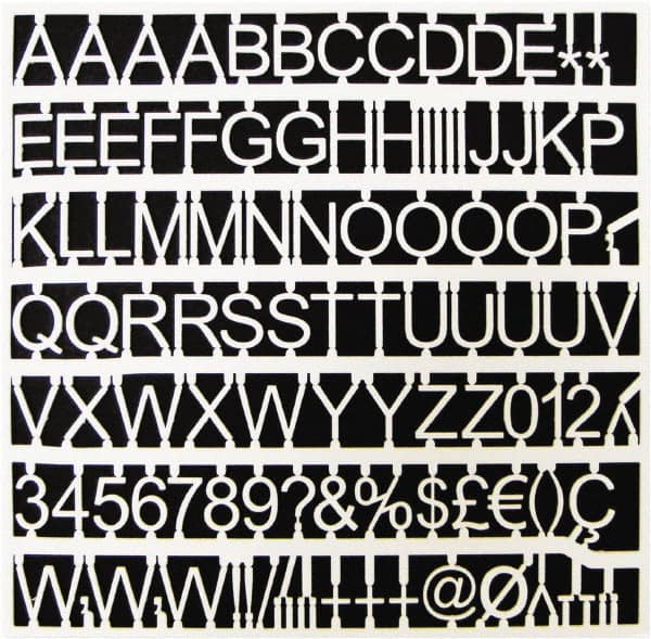 MasterVision - Plastic Letter Kits Type: Reusable Letters Display Size: 1 (Inch) - Exact Tooling