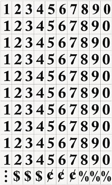 MasterVision - Black, 3/4" High Magnetic Numbers - Includes Interchangeable Magnetic Characters, For Use with Magnetic Dry Erase Boards - Exact Tooling