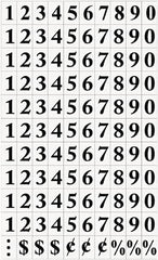 MasterVision - Black, 3/4" High Magnetic Numbers - Includes Interchangeable Magnetic Characters, For Use with Magnetic Dry Erase Boards - Exact Tooling