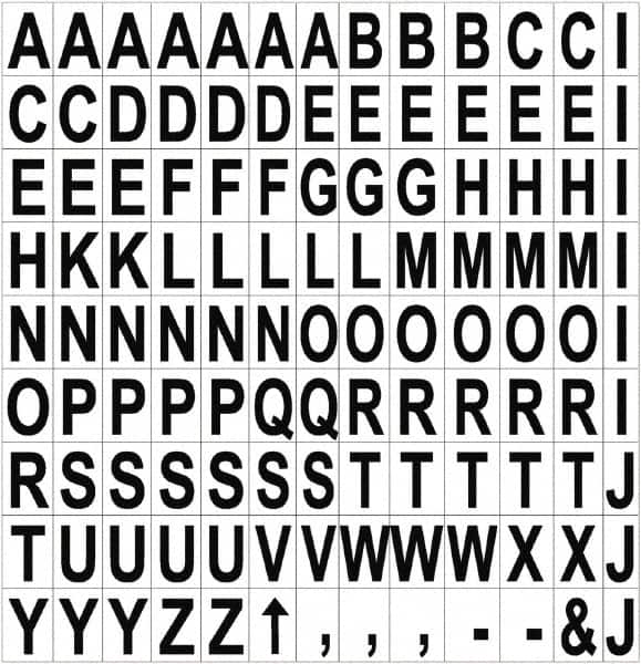 MasterVision - Black, 3/4" High Magnetic Letters - Includes Interchangeable Magnetic Characters, For Use with Magnetic Dry Erase Boards - Exact Tooling