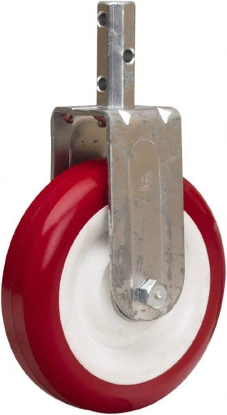 Hamilton - 5" Diam x 1-3/8" Wide x 6-1/16" OAH Stem Mount Rigid Caster - Polyurethane Mold on Polypropylene, 250 Lb Capacity, Sealed Precision Ball Bearing, 3/4 x 2-1/16" Octagon Stem - Exact Tooling