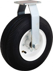 Hamilton - 12" Diam, Rubber Rigid Caster - 625 Lb Capacity, Top Plate Mount, 5-1/2" x 7-1/2" Plate, Tapered Roller Bearing - Exact Tooling