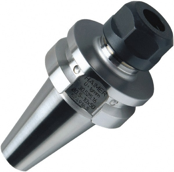 HAIMER - 0.02" to 0.28" Capacity, 3.94" Projection, BT30 Taper Shank, ER11 Collet Chuck - 0.0001" TIR - Exact Tooling