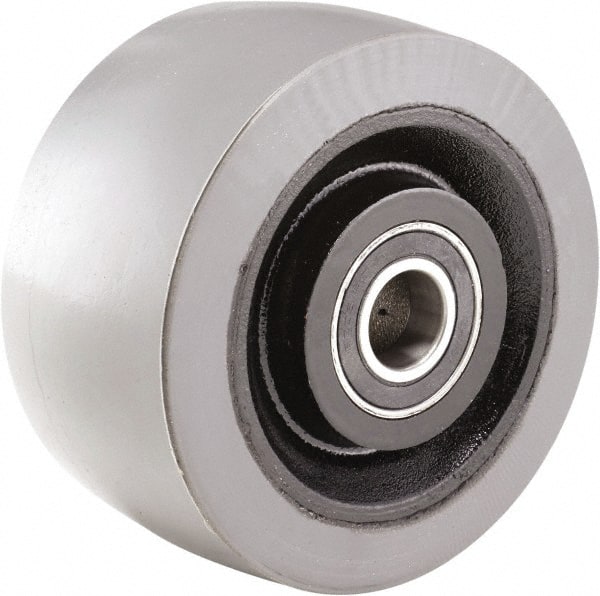 Hamilton - 6 Inch Diameter x 3 Inch Wide, Polyurethane on Cast Iron Caster Wheel - 3,000 Lb. Capacity, 3-1/2 Inch Hub Length, 3/4 Inch Axle Diameter, Tapered Roller Bearing - Exact Tooling