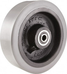 Hamilton - 10 Inch Diameter x 3 Inch Wide, Polyurethane on Cast Iron Caster Wheel - 4,000 Lb. Capacity, 3-1/2 Inch Hub Length, 1 Inch Axle Diameter, Tapered Roller Bearing - Exact Tooling